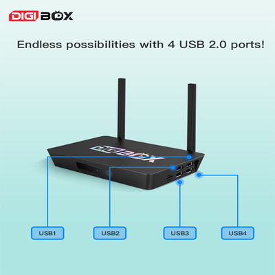 Digibox 64GB Android Tv Box 4k Quad Core ARM Cortex A53 Caixa Inteligente Android