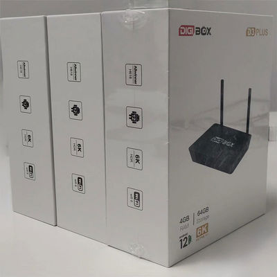 Serviços de transmissão de canais locais 64GB TV Box Bluetooth Cortex A53
